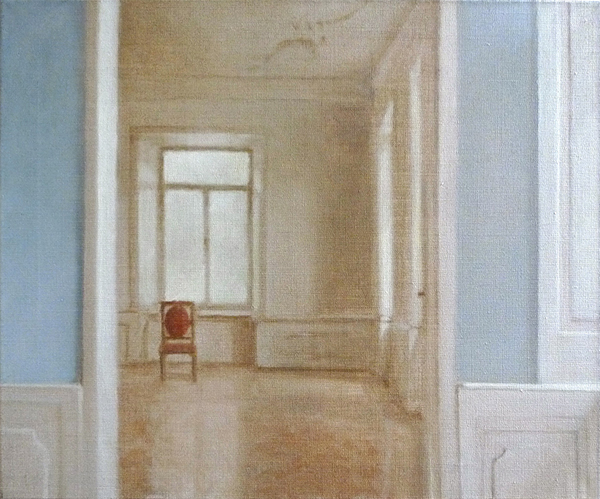 Tanja Nittka, Anfang, L‘année dernière II (aus der Serie Isle de Ré), 2024, 50 x 60 cm, Öl auf Leinwand - Schloss Gleina Kunstsommer 24