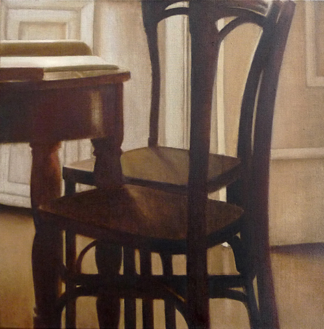 In der Bibliothek III, 2021 - Tanja Nittka, Berlin; Malerei, Malerin
